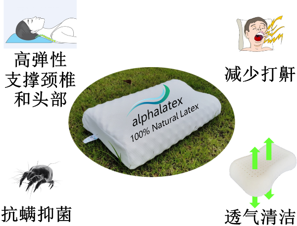 阿尔法诺纯天然乳胶枕头的优点